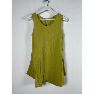 Cynthia Ashby Womens Rib Gauze Tank Top Small Wasabi Cotton Sleeveless Tunic New